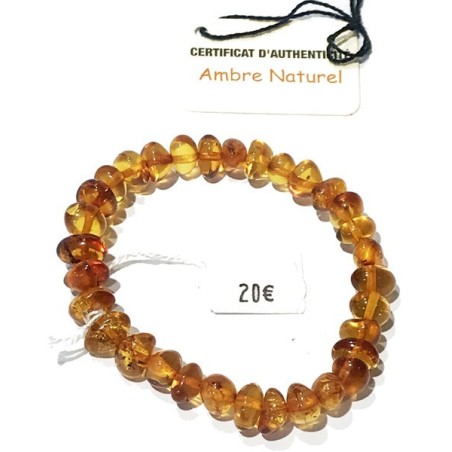 Bracelet adulte en ambre naturelle