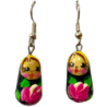 Boucles d'oreilles en bois "Matriochkas"