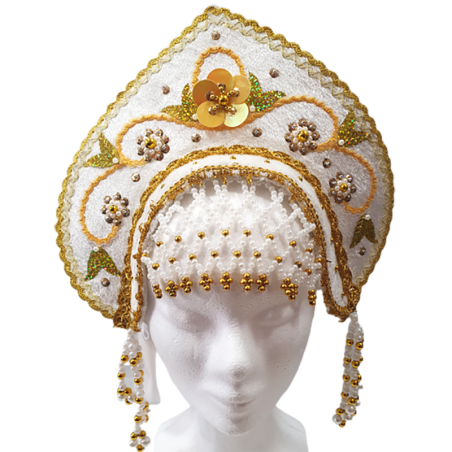 COSTUME TRADITIONNEL RUSSE . Coiffe - kokochnik "VALUCHA".