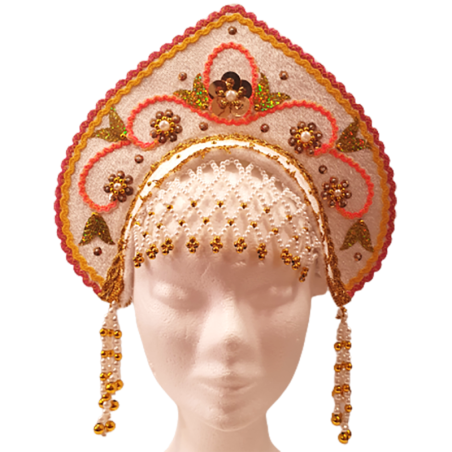 COSTUME TRADITIONNEL RUSSE . Coiffe - kokochnik "VALUCHA".