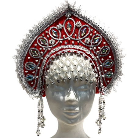 Coiffe russe. Kokochnik"Angelina". Costume traditionnelle russe.