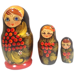 Poupée russe fantaisie à 3 pcs.