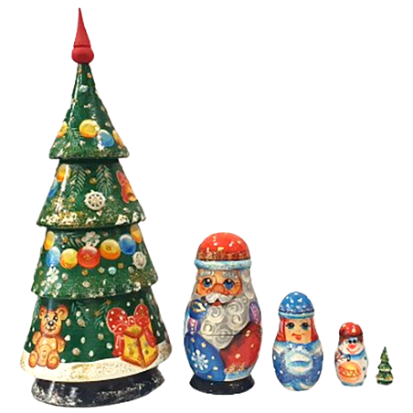 Le grand sapin-gigogne à 5 pcs.